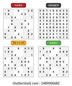 Sudoku with the answer vector set 19