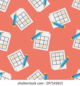 Sudoku flat icon,eps10 seamless pattern background
