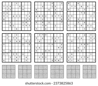 Sudoku game set  with answers.