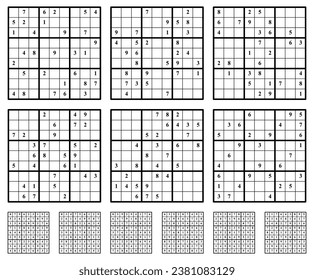 Sudoku game set  with answers.