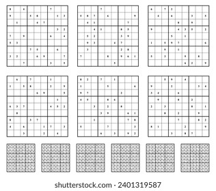 Sudoku game set  with answers.