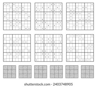 Sudoku game set  with answers.