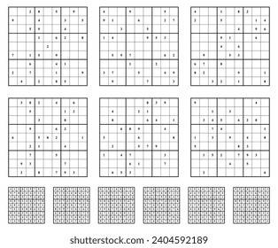 Sudoku game set  with answers.