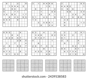 Sudoku game set  with answers.