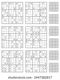 Sudoku game set  with answers.