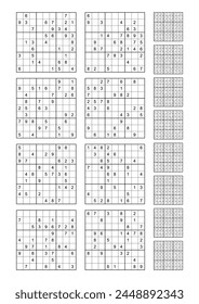 Sudoku game set  with answers.