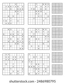 Sudoku game set  with answers.