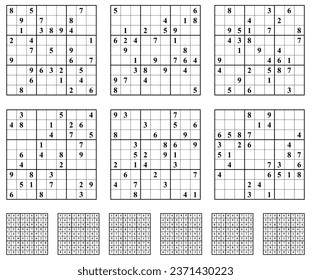 Sudoku game set  with answers easy Difficulty.