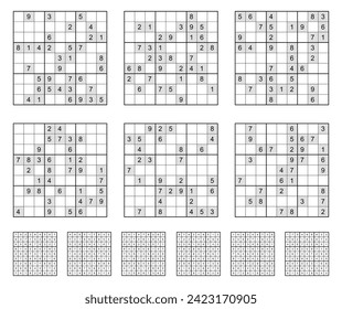 Sudoku game set  with answers medium difficult.