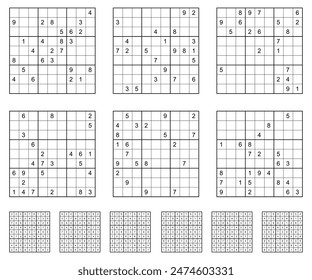 Sudoku game set  with solutions.