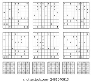 Sudoku game set  with solutions.