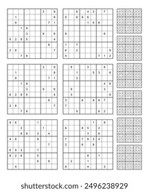 Sudoku game set with solutions