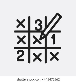 Sudoku icon illustration isolated vector sign symbol