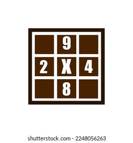 sudoku icon on a white background, vector illustration