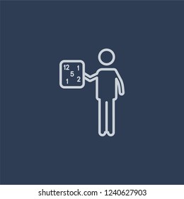 Sudoku icon. Trendy flat vector line Sudoku icon on dark blue background from Activity and Hobbies collection. 