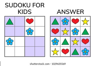 Sudoku. Kids And Adult Mathematical Mosaic. Magic Square. Logic Puzzle Game. Digital Rebus. Vector Illustration