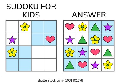 Sudoku. Kids and adult mathematical mosaic. Magic square. Logic puzzle game. Digital rebus. Vector illustration