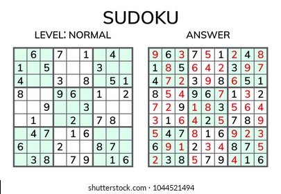  Sudoku. Kinder und erwachsenes mathematisches Mosaik. Magischer Platz. Logikpuzzle-Spiel. Digitaler Rebus. Vektorillustration