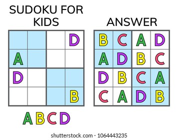 Sudoku. Kids and adult mathematical mosaic. Magic square. Logic puzzle game. Digital rebus. Vector illustration