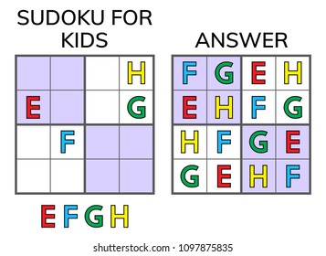 Sudoku. Kids and adult mathematical mosaic. Magic square. Logic puzzle game. Digital rebus. Vector illustration