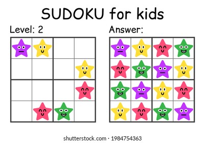 Sudoku. Kids and adult mathematical mosaic. Kids game. Magic square. Logic puzzle game. Digital rebus. Vector illustration