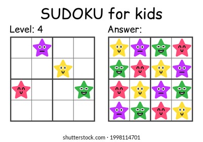Sudoku. Kids and adult mathematical mosaic. Kids game. Magic square. Logic puzzle game. Digital rebus. Vector illustration