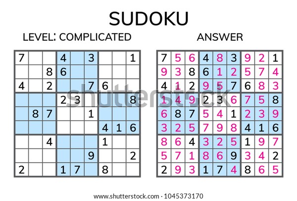 Vector De Stock Libre De Regalías Sobre Sudoku Kids Adult