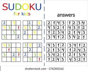 sudoku kids stock vector illustration set stock vector royalty free 1742303162 shutterstock