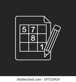 Sudoku line icon