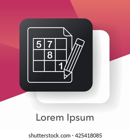 Sudoku line icon