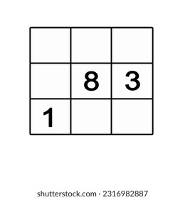 Sudoku puzzle game icon. Symbol, logo illustration. Vector graphics