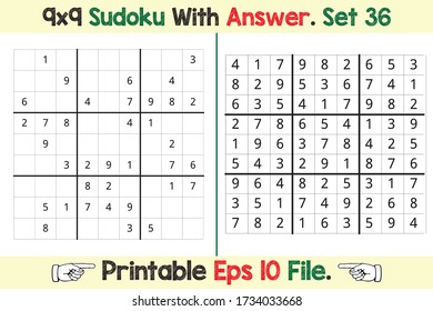 Sudoku Puzzle Games Easy to Hard with Answer