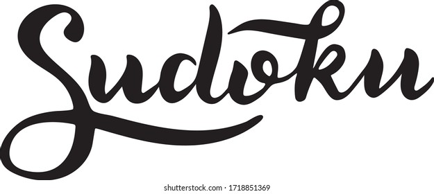 Sudoku. Grabación vectorial de un juego lógico.