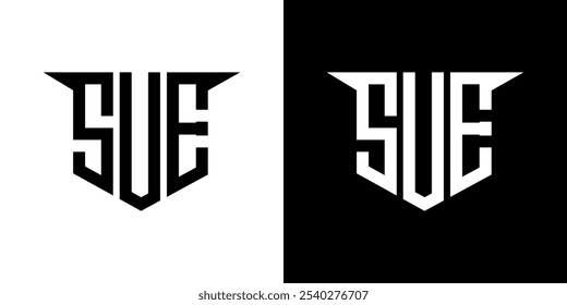 Diseño del logotipo de la letra de SUE con el fondo blanco en ilustrador, estilo moderno de la superposición de la fuente del alfabeto del logotipo del Vector, diseños de la caligrafía para el logotipo, cartel, invitación, etc.