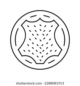 suede fabric textile line icon vector. suede fabric textile sign. isolated contour symbol black illustration