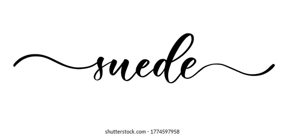 Wildleder - kalligraphische Vektorgrafik mit glatten Linien für den Stoff und Stricken, Logo, Textilien.