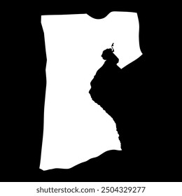 Suez Governorate map, administrative division of Egypt. Vector illustration.