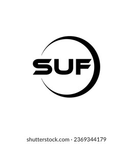 SUF Letter Logo Design, Inspiration für eine einzigartige Identität. Modernes Eleganz und kreatives Design. Markieren Sie Ihren Erfolg mit dem Markieren dieses Logos.