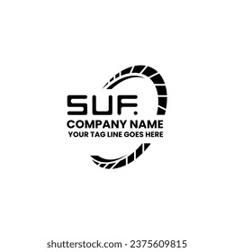 SUF Brief Logo, Vektordesign, SUF einfaches und modernes Logo. SUF luxuriöses Alphabet-Design  