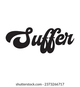 suffer text on white background.