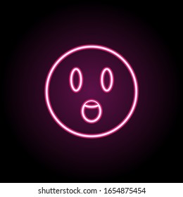 Suffering face neon icon. Simple thin line, outline vector of emoji icons for ui and ux, website or mobile application