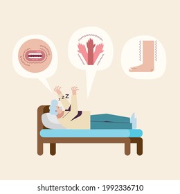 sufriendo parkinson durmiendo en la cama