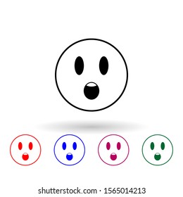 Suffers multi color icon. Simple thin line, outline vector of emoji icons for ui and ux, website or mobile application