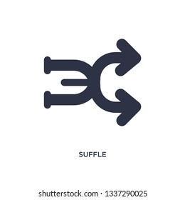 suffle isolated icon. Simple element illustration from arrows concept. suffle editable logo symbol design on white background. Can be use for web and mobile.