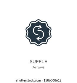 Suffle symbol icon vector. Trendy flat suffle symbol icon from arrows collection isolated on white background. Vector illustration can be used for web and mobile graphic design, logo, eps10