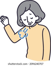 suffocation fatigue woman simple illustration
