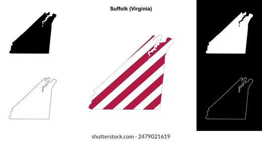 Mapa de Suffolk County (Virginia)