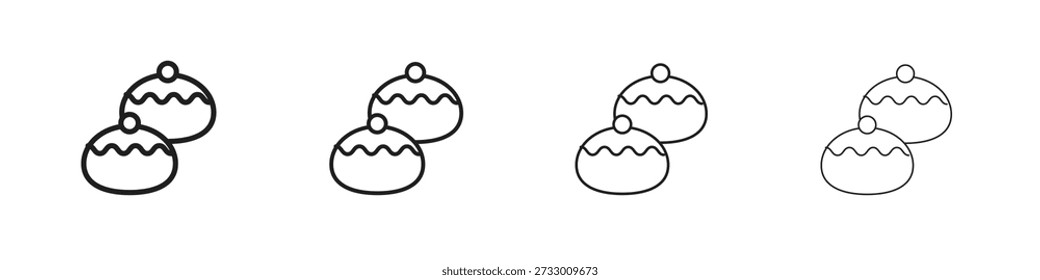 Sufganiyah Symbol Design-Vorlage für Web- und mobile UI-Element