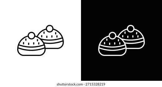Sufganiyah icon editable concept. editable vector stroke symbols