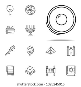 sufganiyah icon. Judaism icons universal set for web and mobile